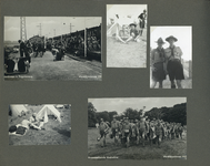 818633 Afbeelding van een bladzijde uit een fotoalbum van scoutinggroep Salwega uit Utrecht met prentbriefkaarten en ...